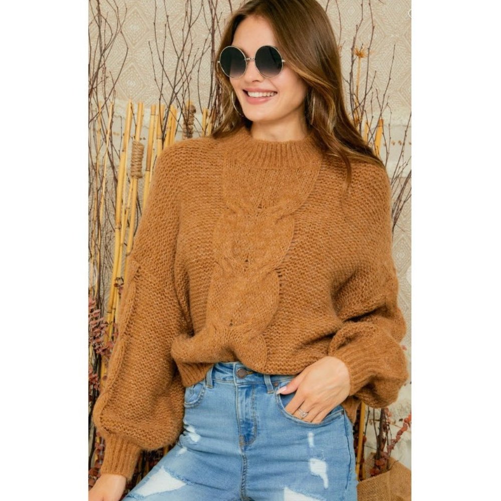 cable knit sweater
